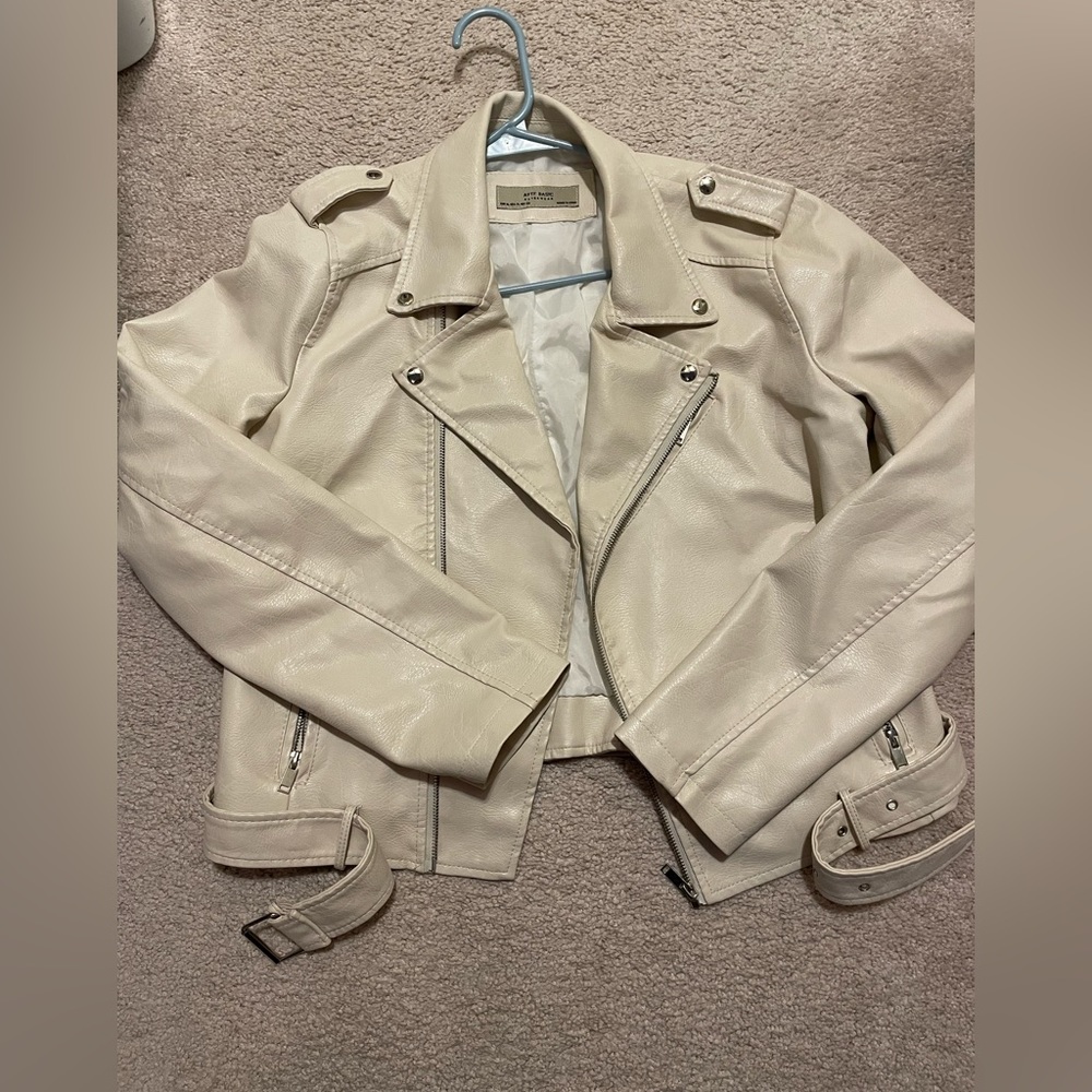 AFTF Basic Outerwear Faux Leather Jacket
